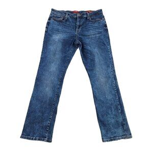 Guess Jeans Del Mar Fit Men's 40x32 Med Wash Stretch Denim Straight Leg Logo EUC